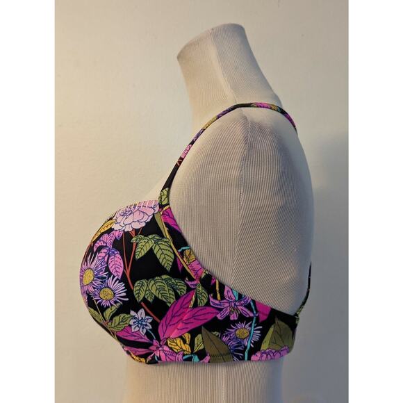 Victoria's Secret sz 36DD Racerback Swimsuit Bikini Top only underwire multi T1 - Picture 2 of 4